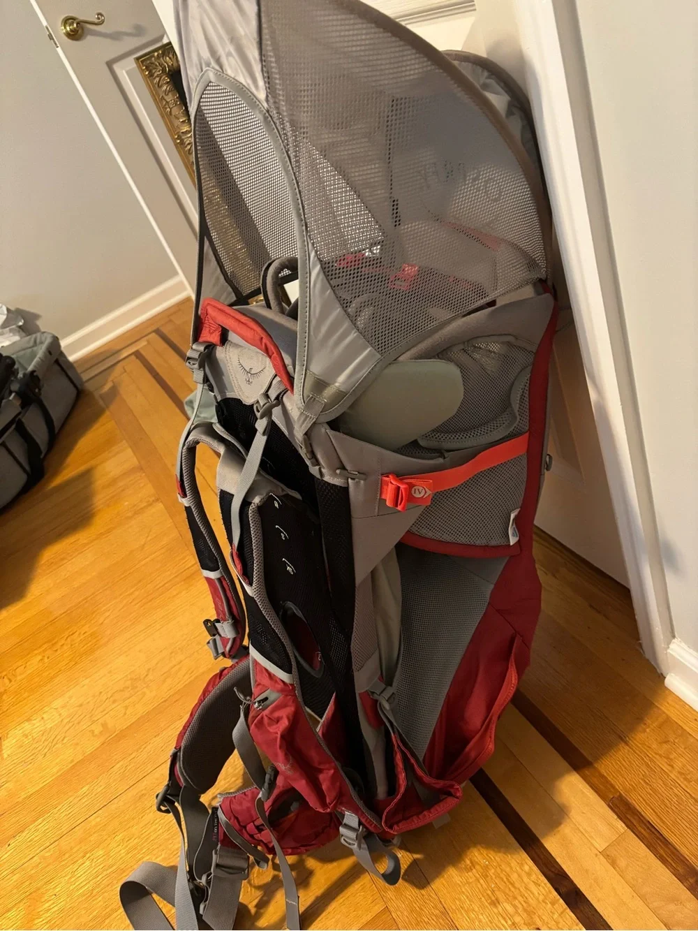 OSPREY Poco Plus Child Carrier Pack - Red and Gray